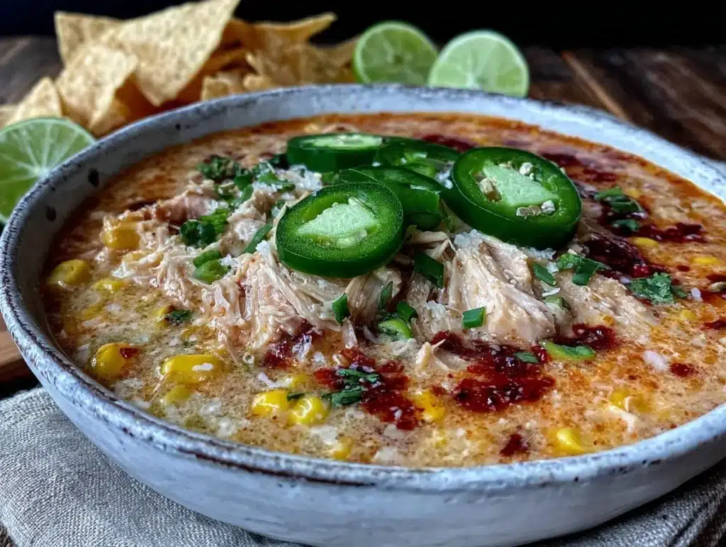 creamy chicken fajita soup - featured image