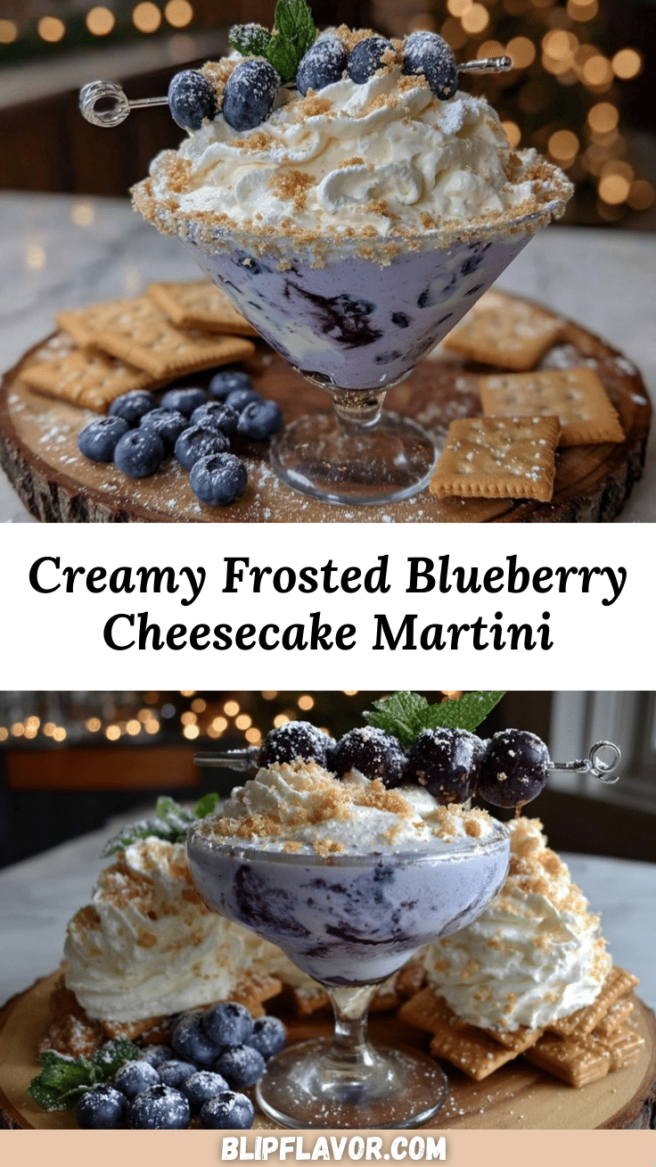 creamy frosted blueberry cheesecake martini recipe