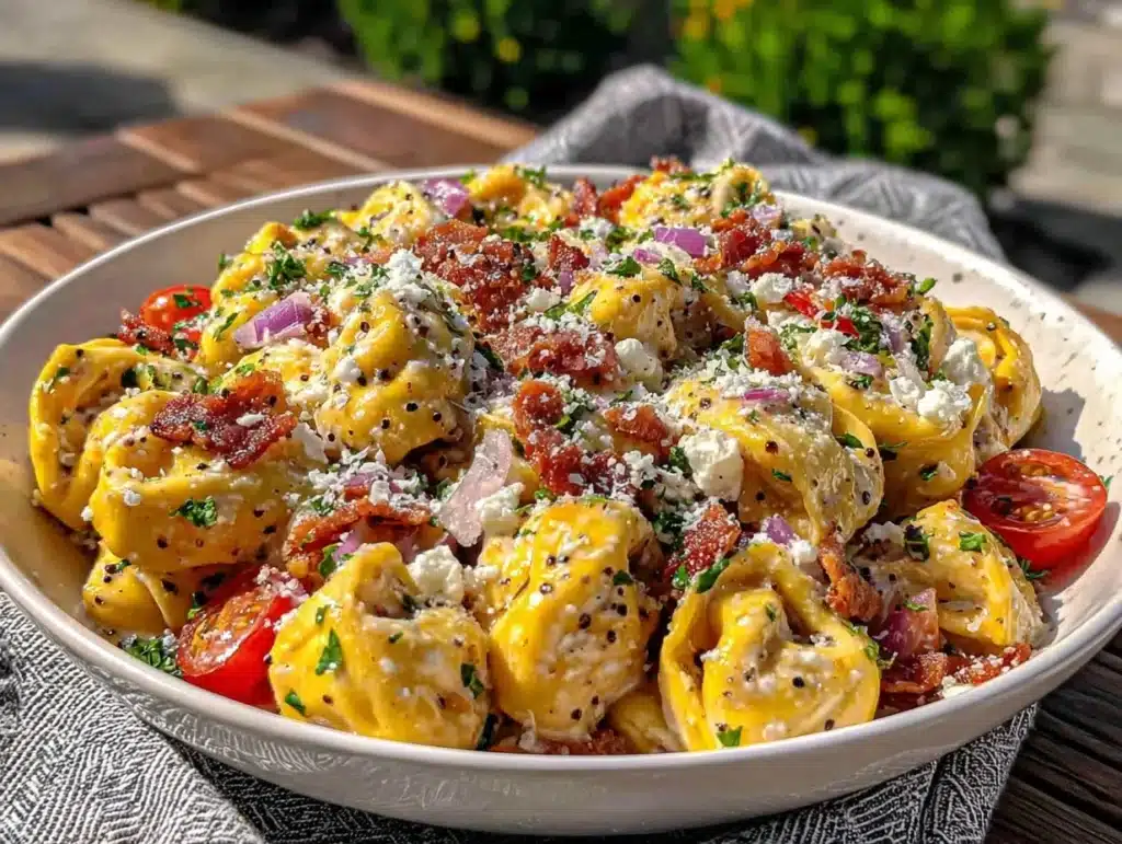 creamy grinder tortellini salad - featured image