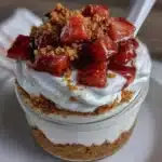 creamy protein cheesecake jars - featured image