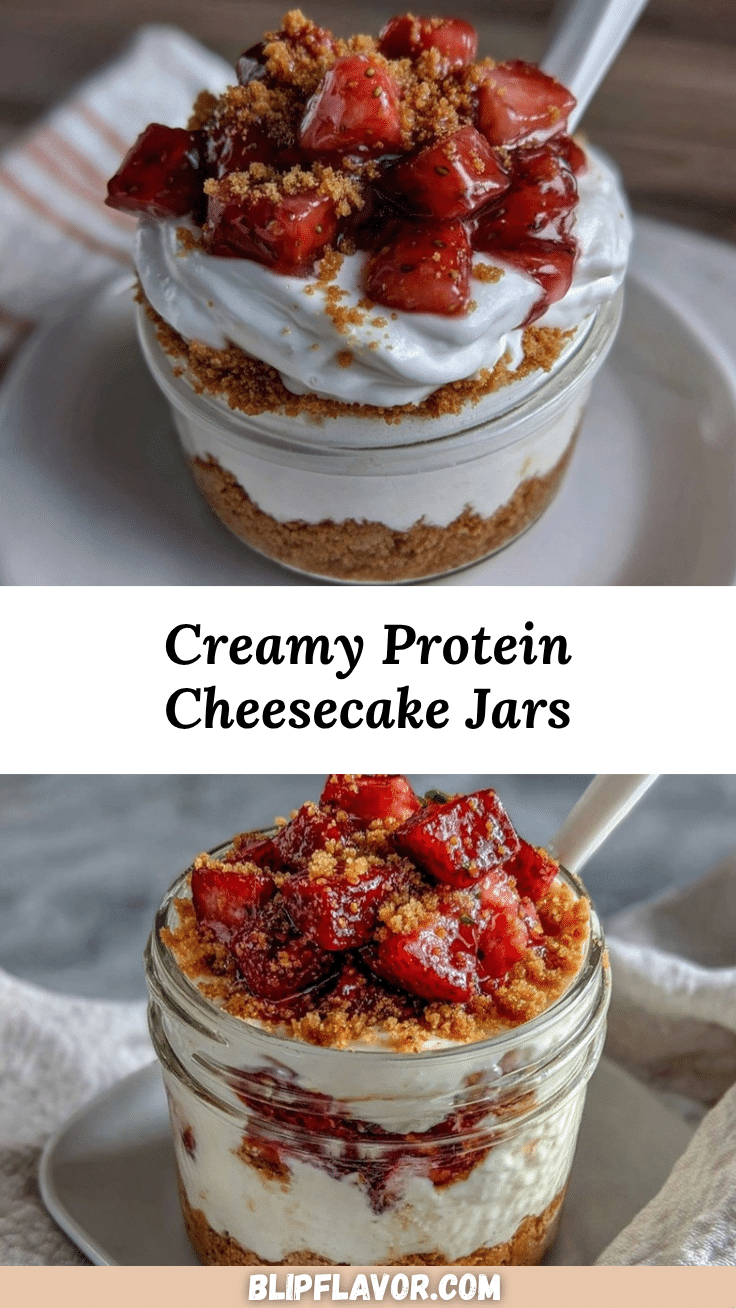 creamy protein cheesecake jars recipe
