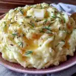 creamy rosemary garlic mashed potatoes - featured image