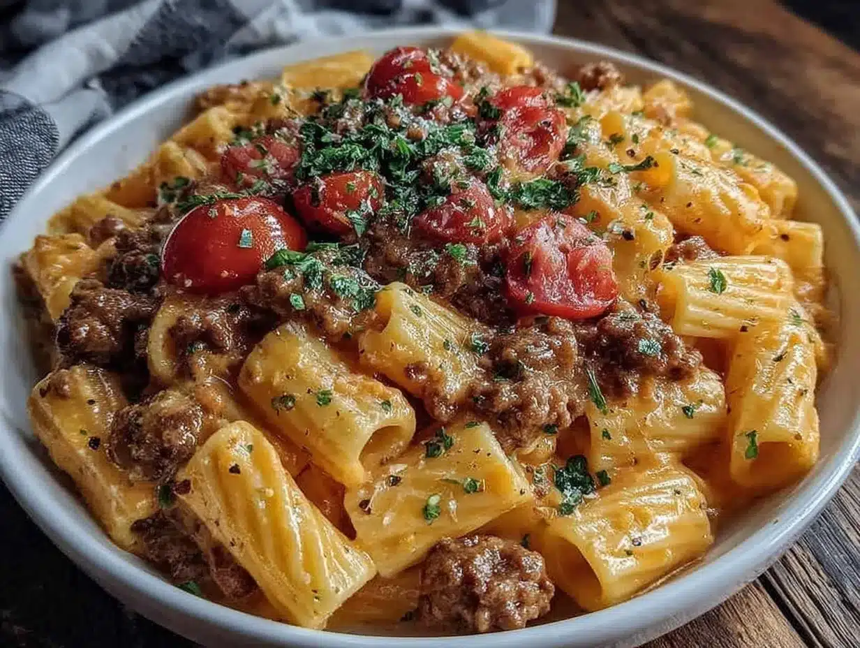 Creamy Rotel Pasta preparation steps