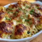 creamy spinach chicken casserole - featured image