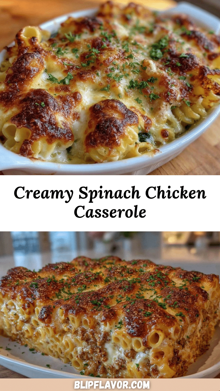 creamy spinach chicken casserole recipe
