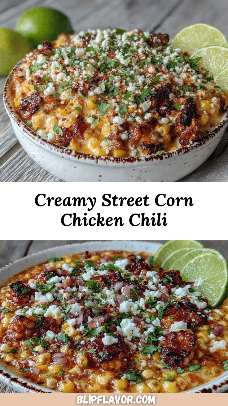 Creamy Street Corn Chicken Chili recipe