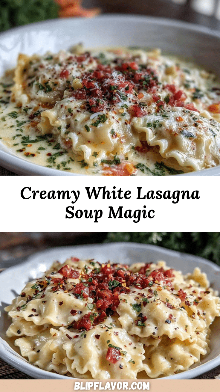 Creamy White Lasagna Soup recipe