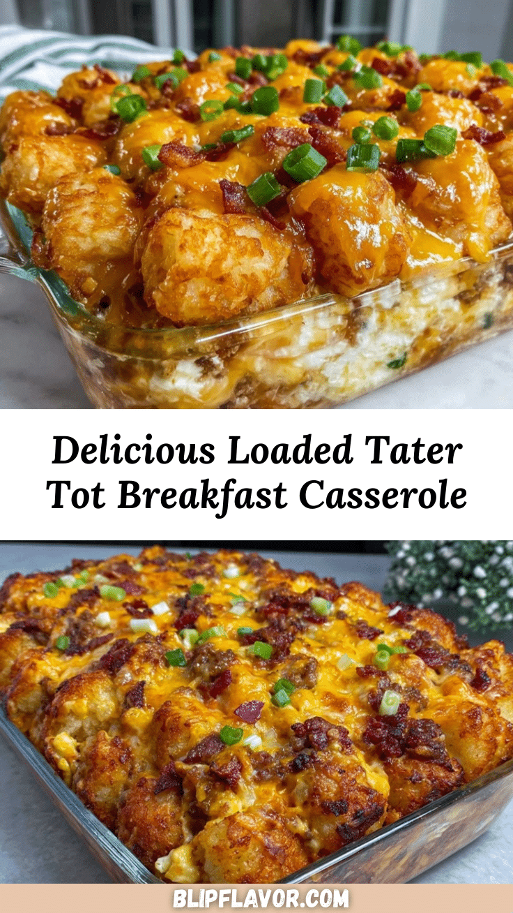 crispy loaded tater tot breakfast casserole recipe