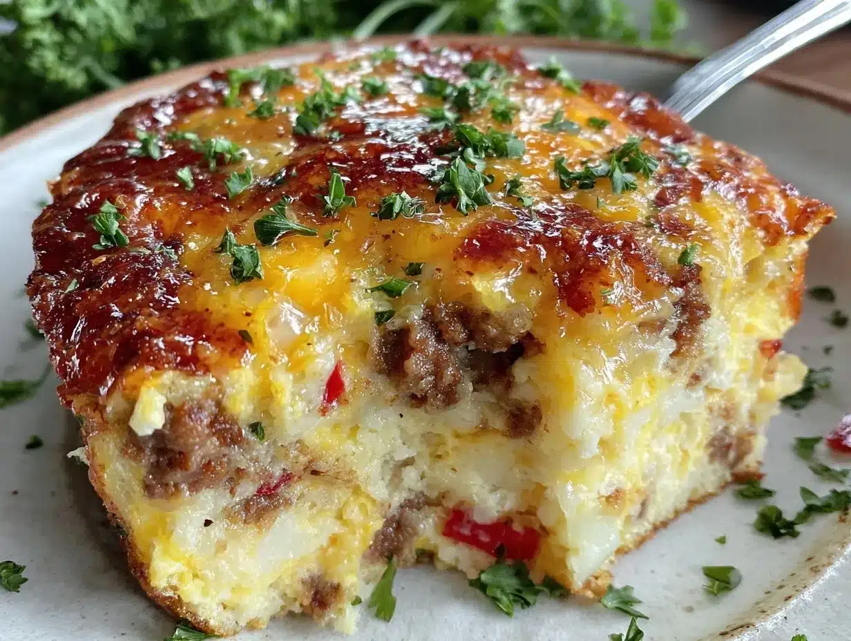 crispy sausage breakfast casserole preparation steps