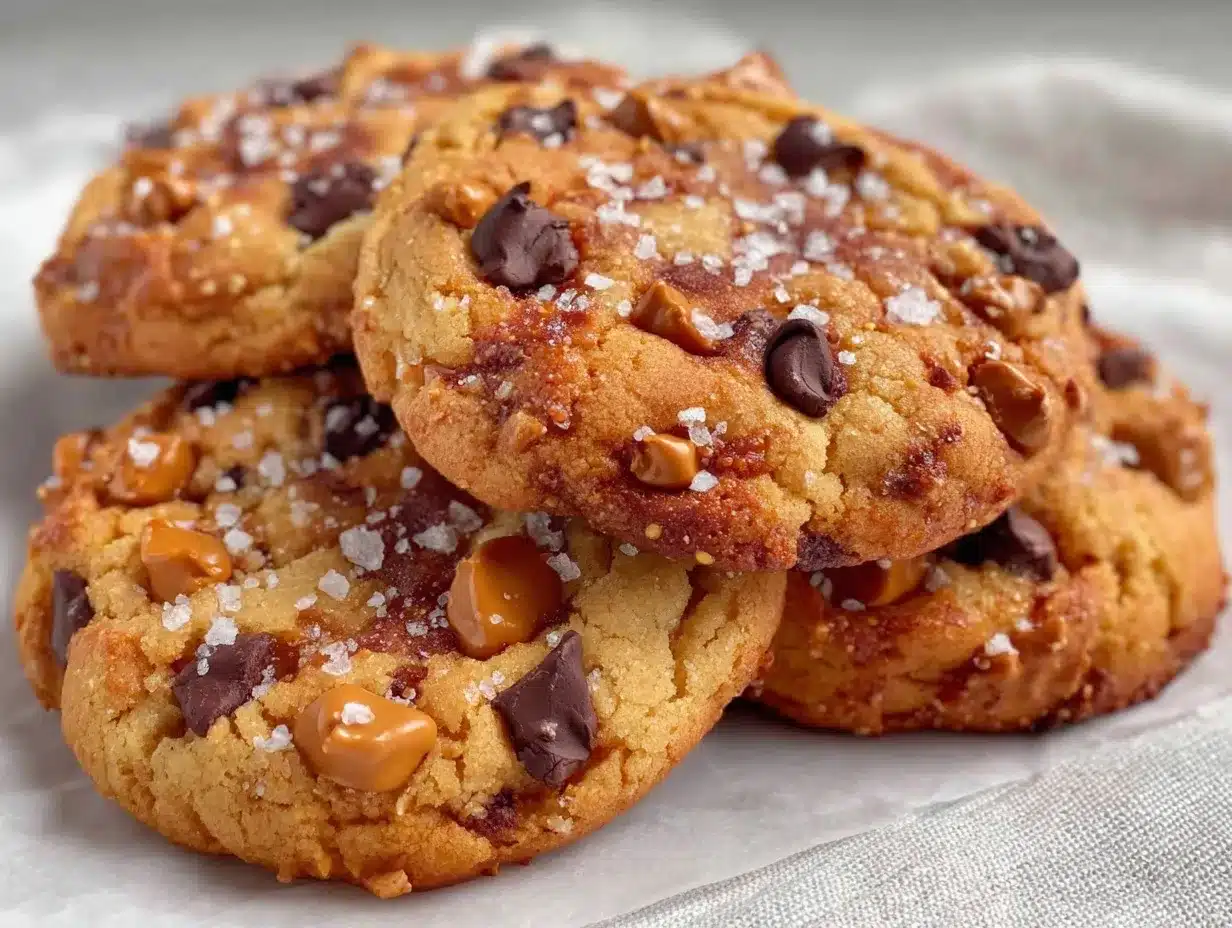 crispy sea salt butterscotch chocolate chip cookies preparation steps