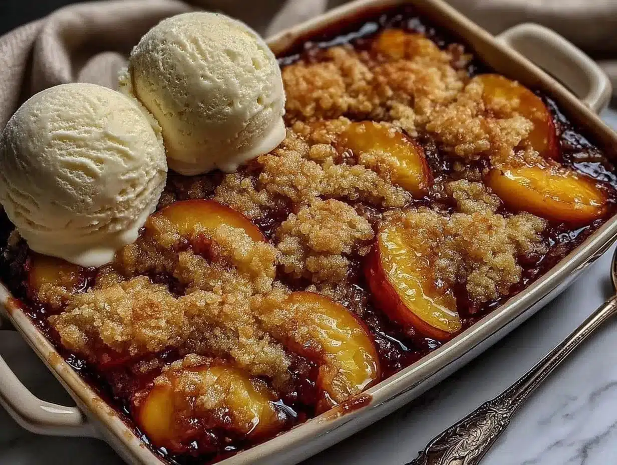 dairy-free peach cobbler preparation steps
