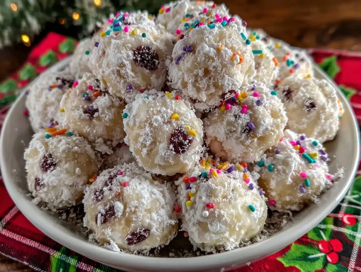 Festive Snowman Poop Christmas Snack preparation steps
