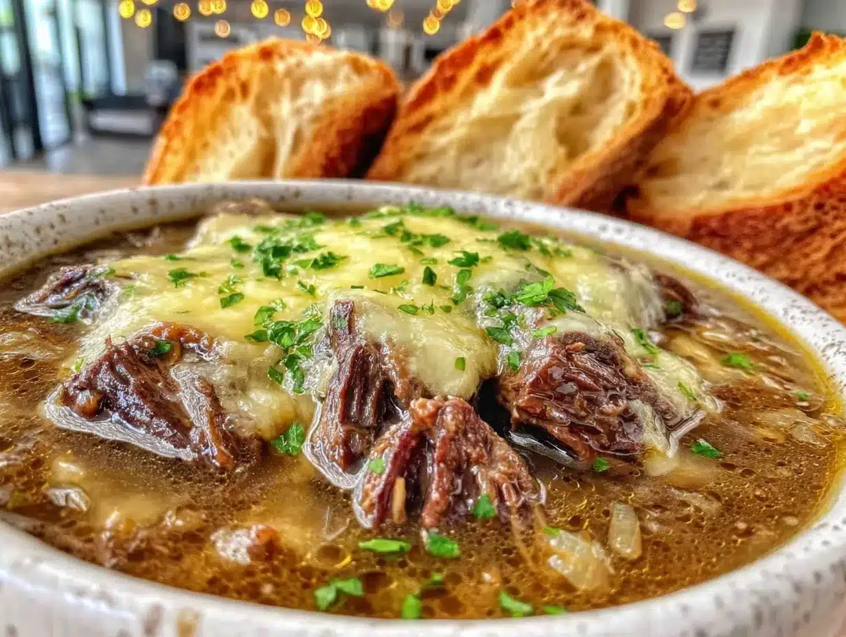 French Onion Short Rib Soup preparation steps