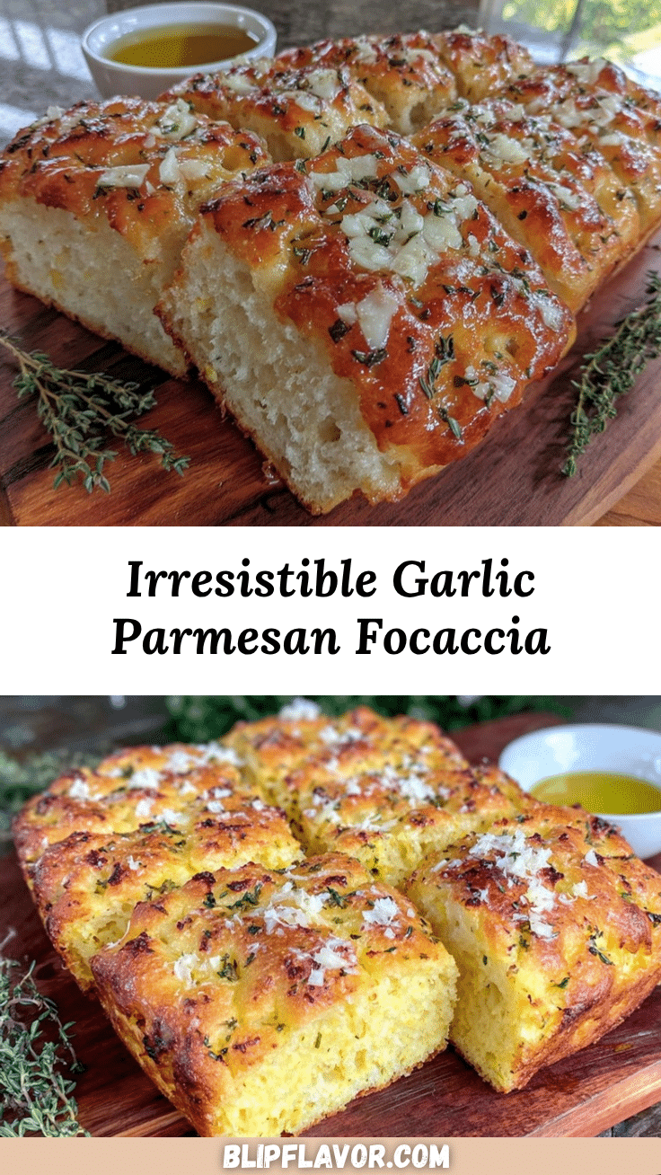 garlic parmesan focaccia bread recipe