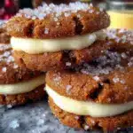 ginger molasses sandwich cookies - featured image