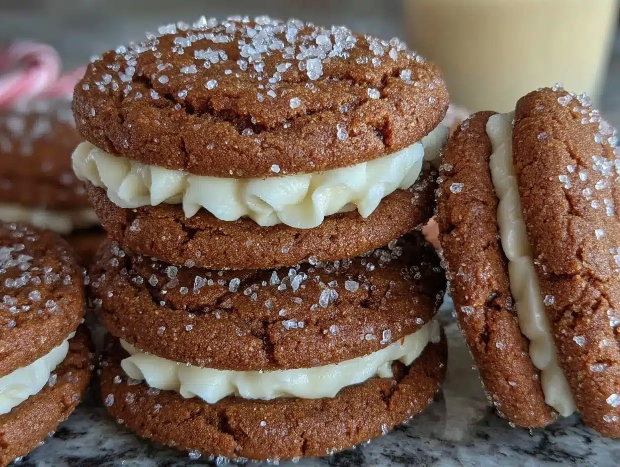 ginger molasses sandwich cookies preparation steps