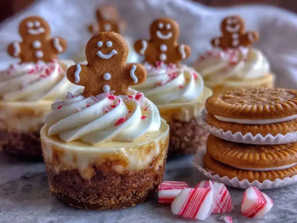 gingerbread cheesecake cups - featured image