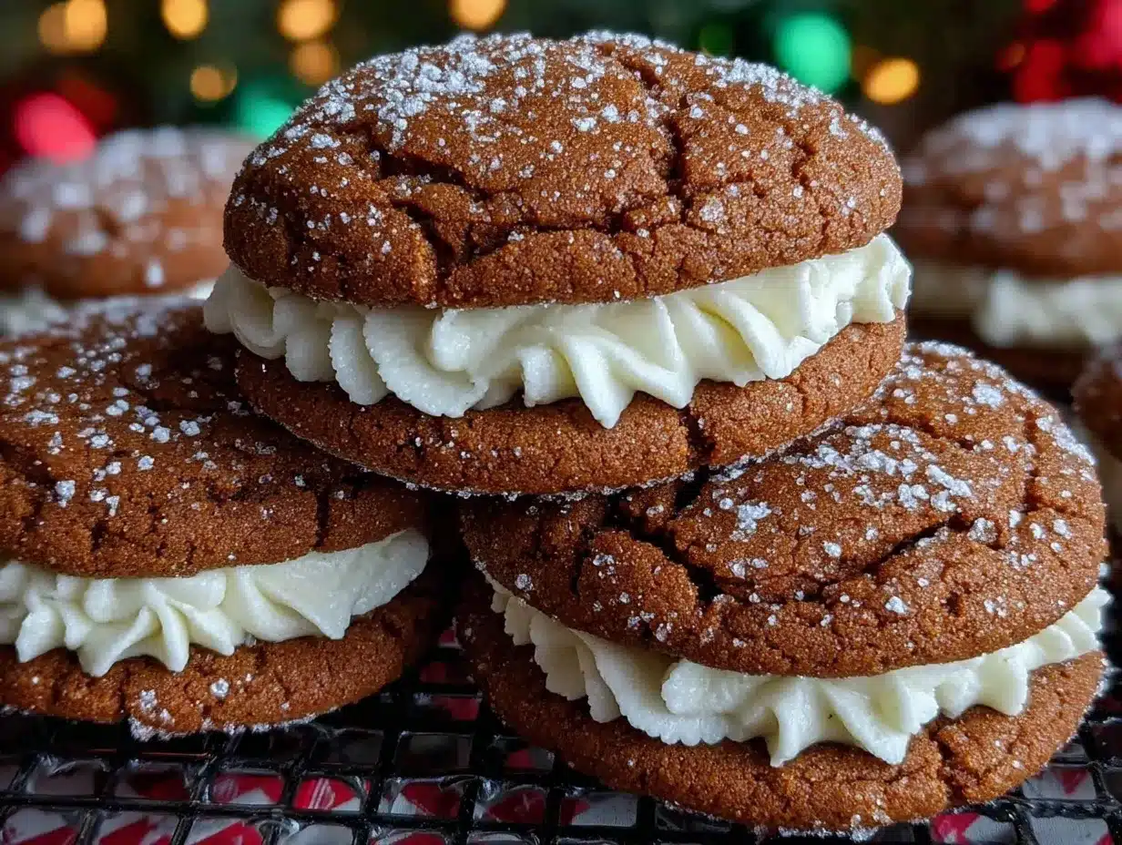 gingerbread crinkle cookie sandwiches preparation steps