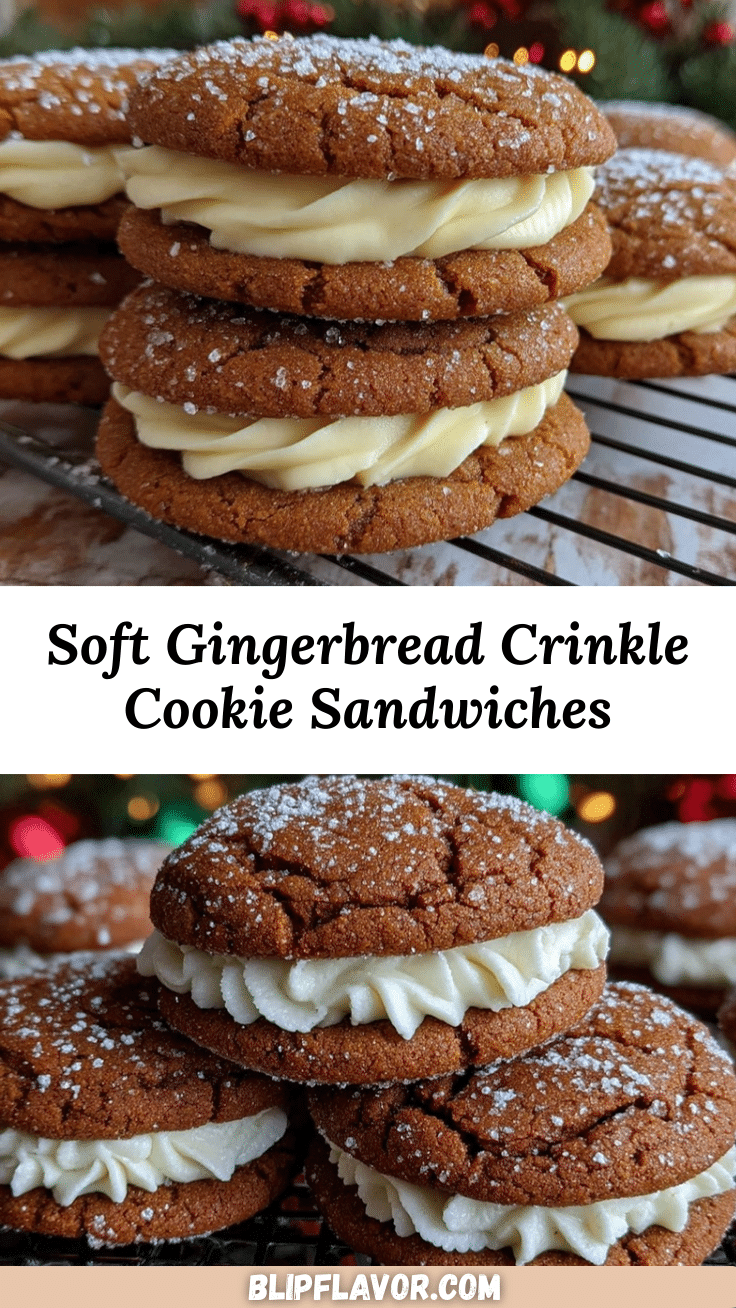 gingerbread crinkle cookie sandwiches recipe