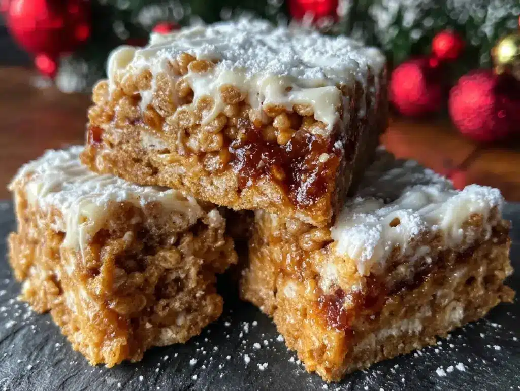 gingerbread Rice Krispie treats - featured image