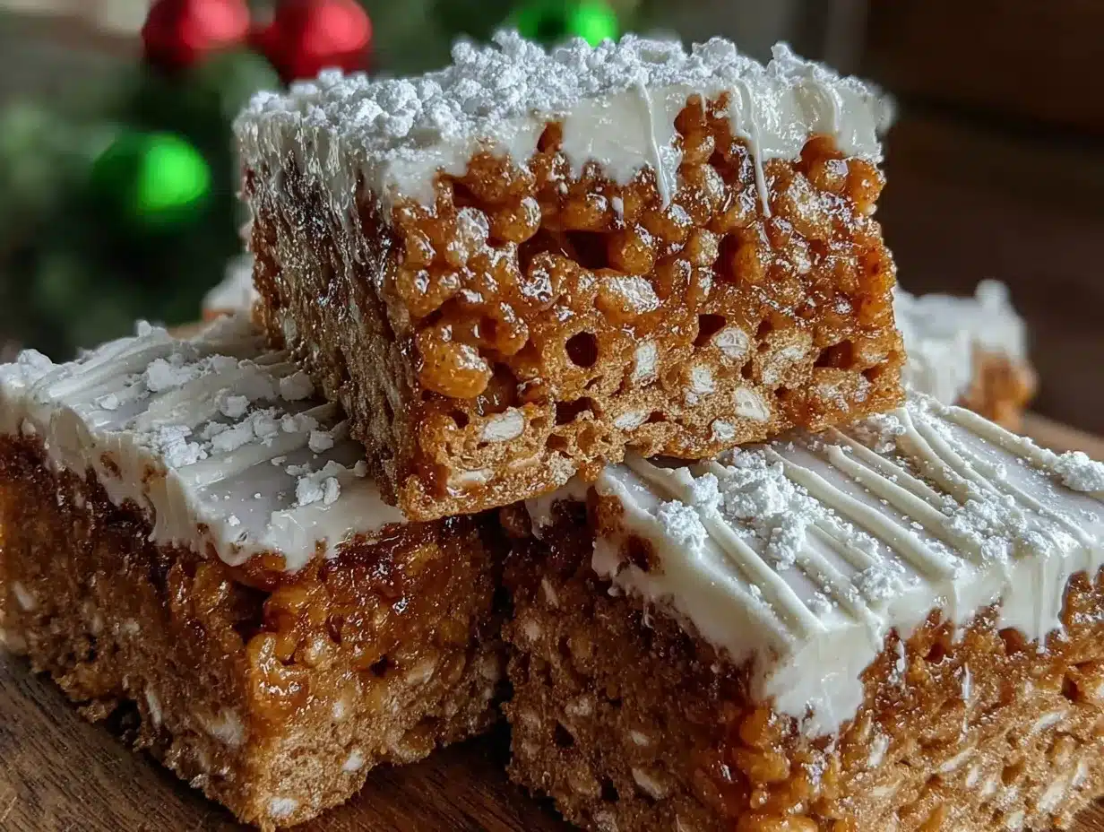 gingerbread Rice Krispie treats preparation steps