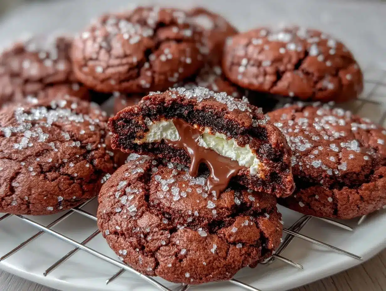 hot chocolate cookies with marshmallow filling preparation steps