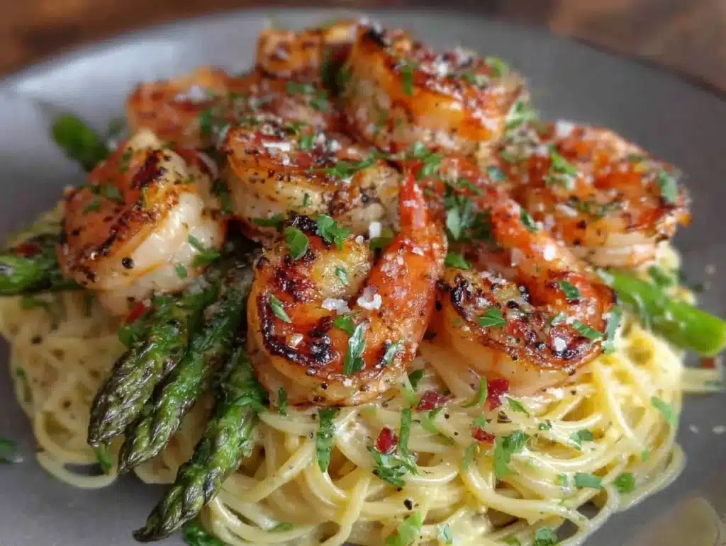 lemon asparagus pasta - featured image