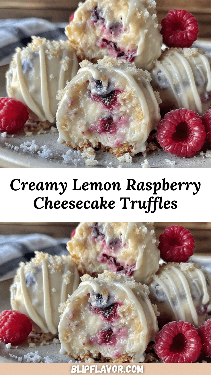lemon raspberry cheesecake truffles recipe