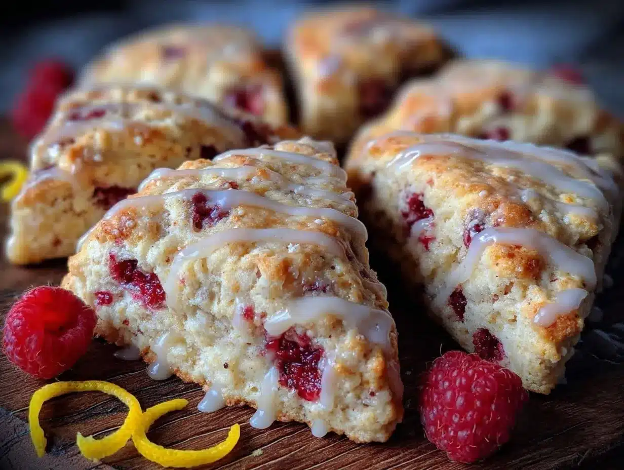 lemon raspberry scones preparation steps