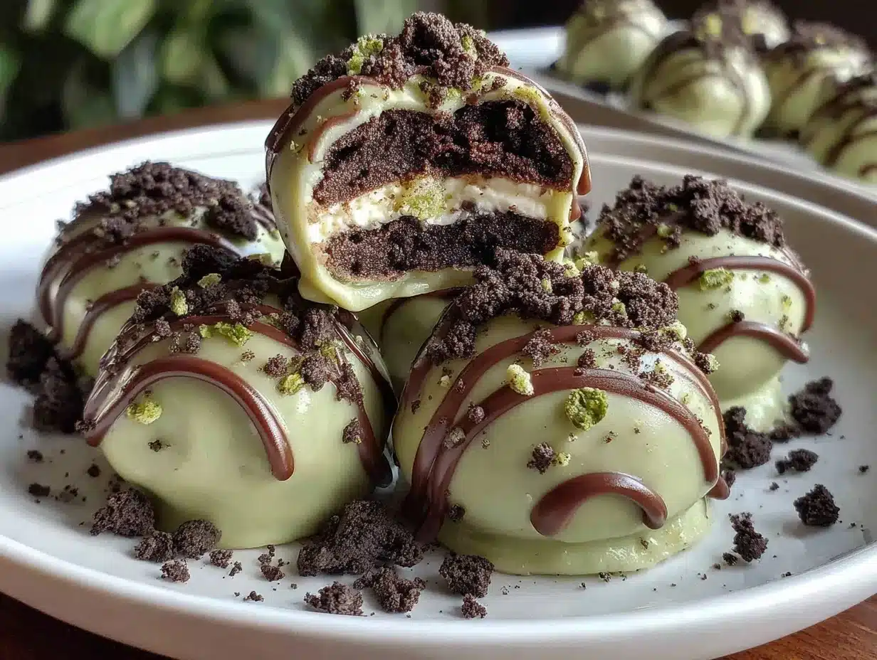 Mint Oreo Truffles preparation steps