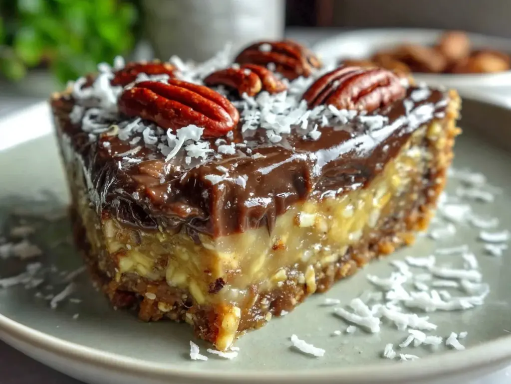 no-bake German chocolate pie - featured image