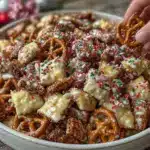 Peppermint Bark Reindeer Chow - featured image