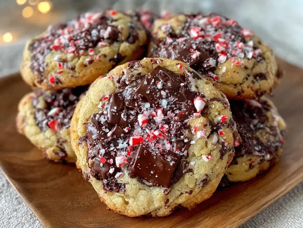 Peppermint Chocolate Chunk Cookies - featured image