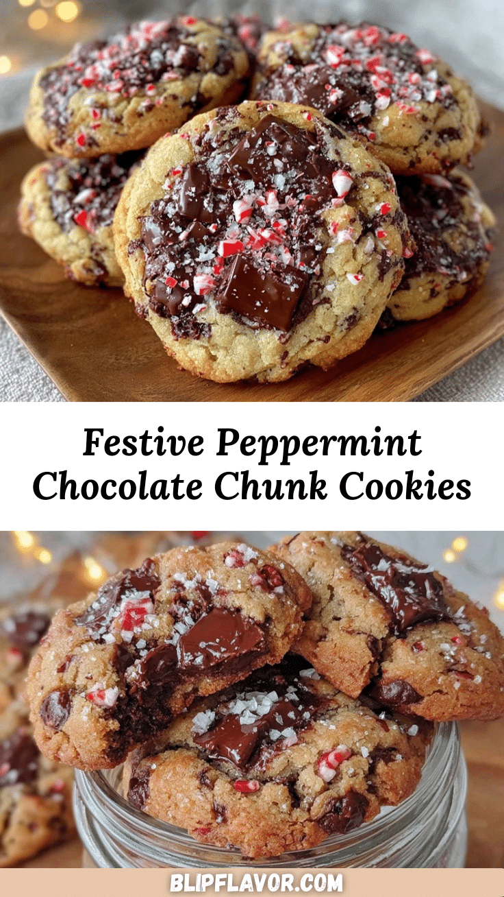 Peppermint Chocolate Chunk Cookies recipe