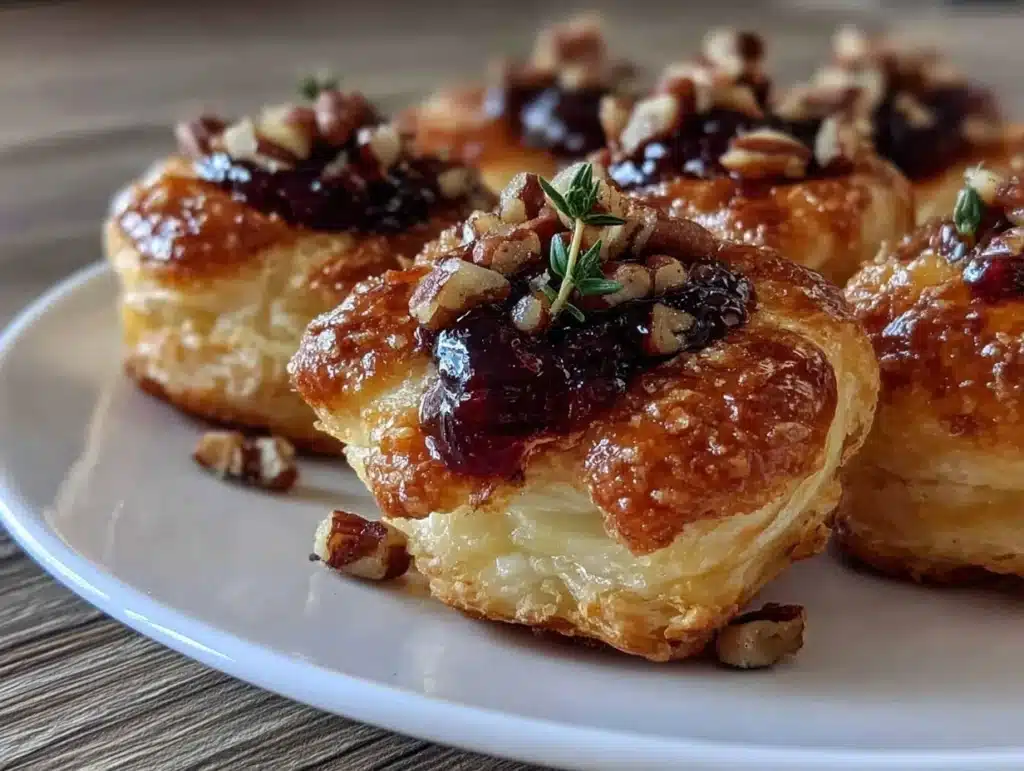 puff pastry brie bites - featured image