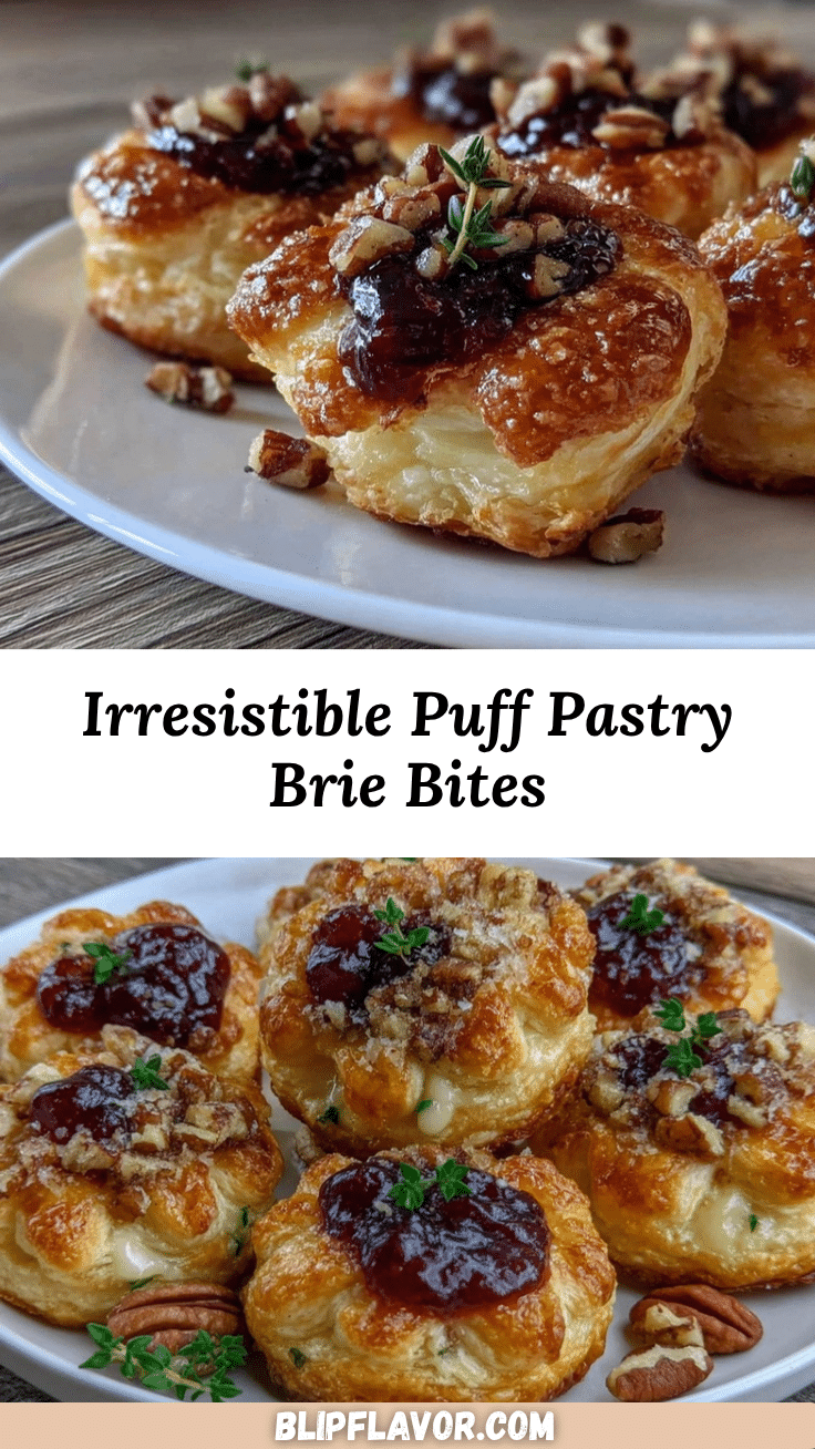puff pastry brie bites recipe