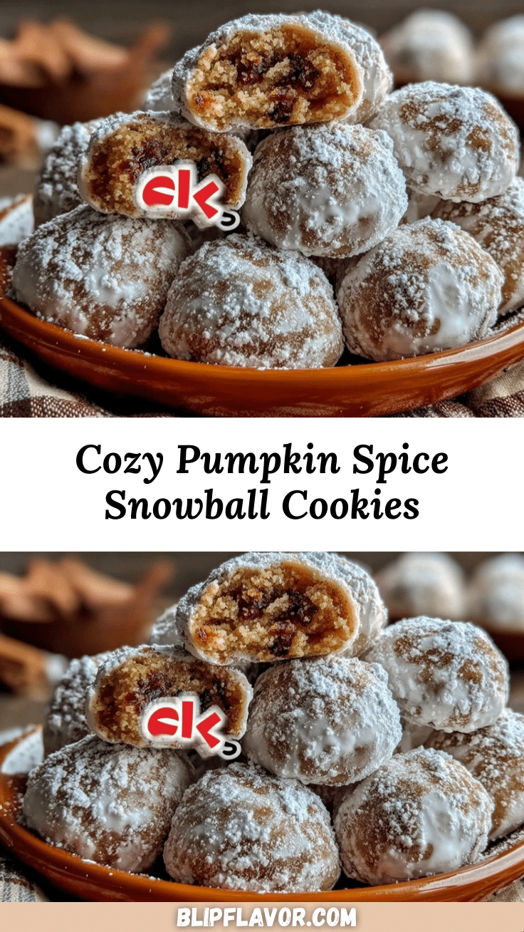 pumpkin spice snowball cookies recipe
