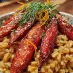 roasted carrots and farro - featured image