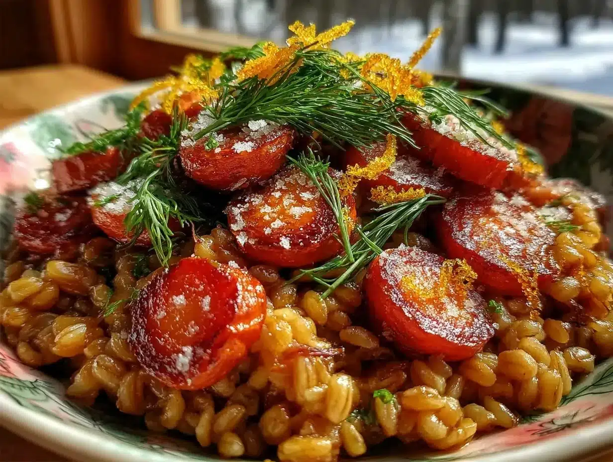 roasted carrots and farro preparation steps