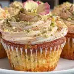 rose and pistachio cupcakes - featured image