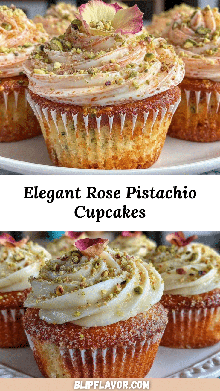 rose and pistachio cupcakes recipe