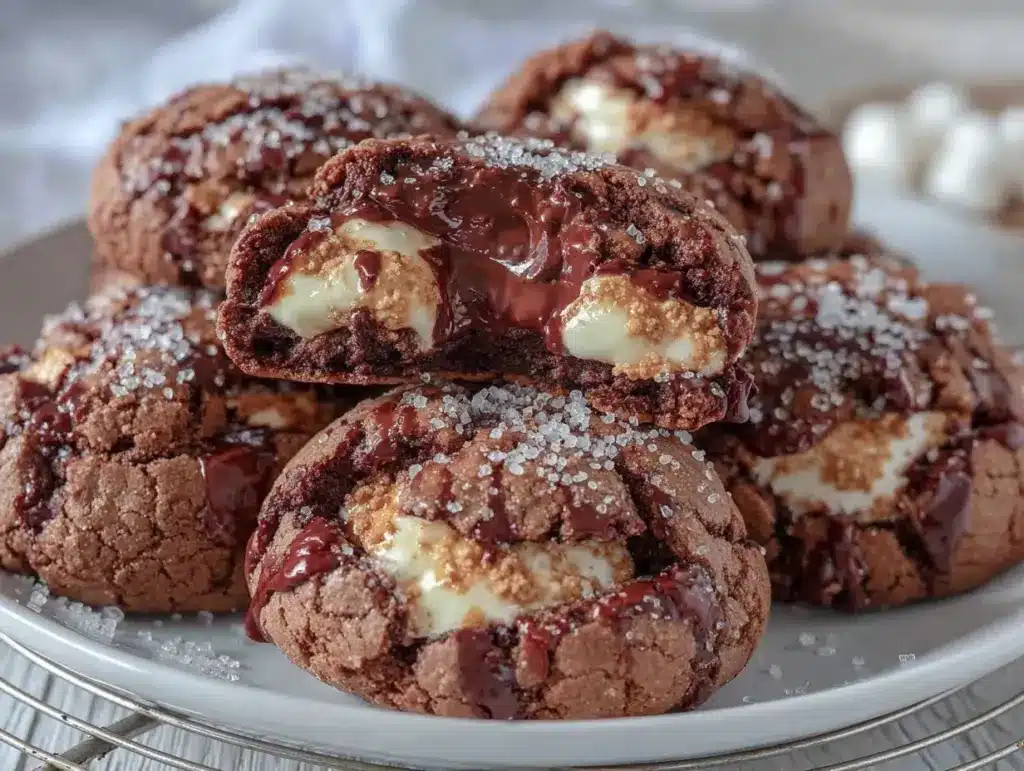 smores hot chocolate cookies - featured image