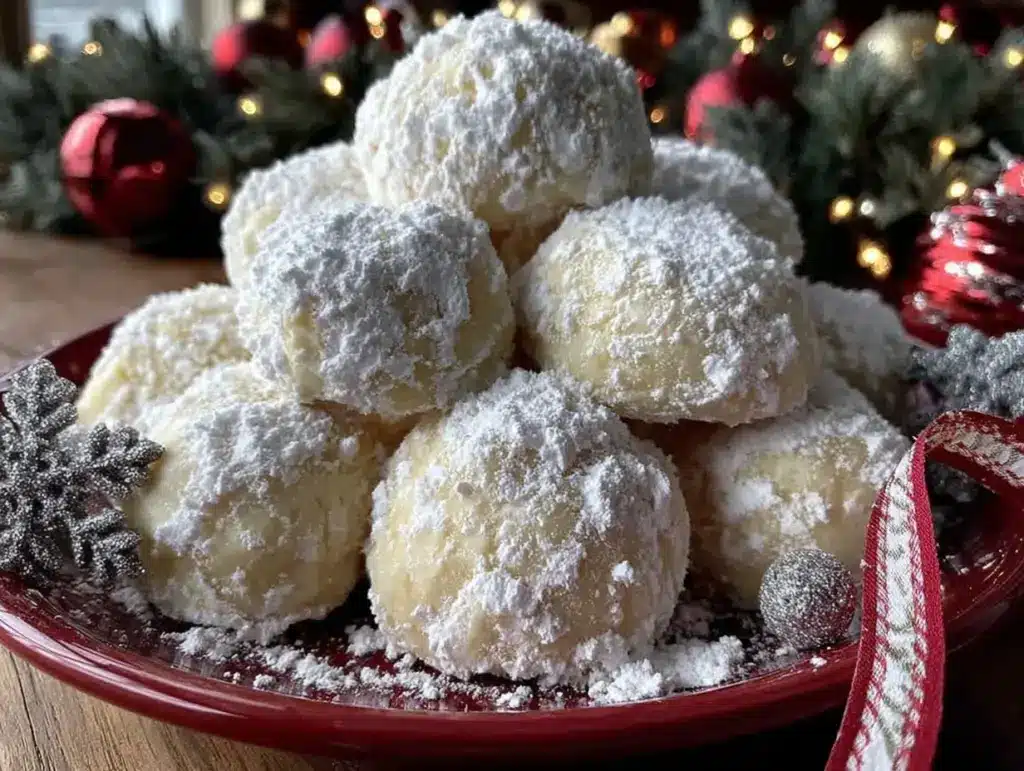 sugar-free snowball Christmas cookies - featured image