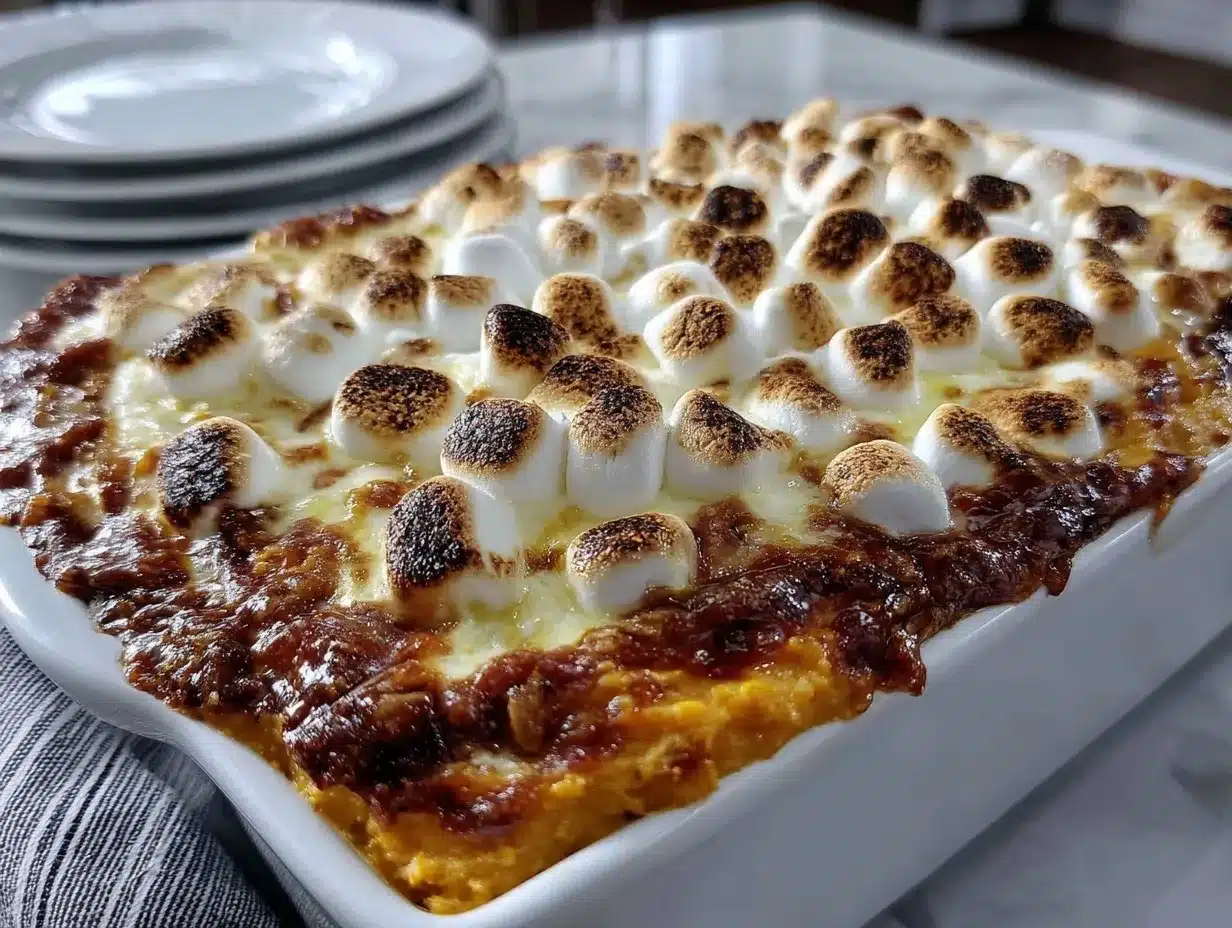 sweet potato casserole with marshmallows preparation steps