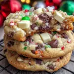 Triple Chocolate Peppermint Chunk Cookies - featured image