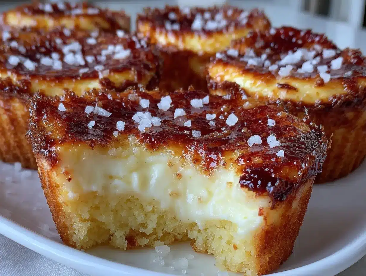 vanilla bean crème brûlée cheesecake cupcakes preparation steps