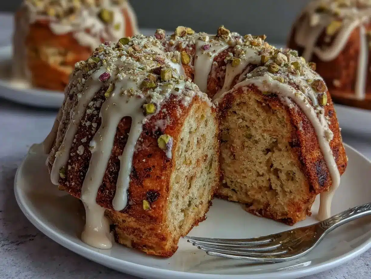 vegan pistachio coffee cake preparation steps