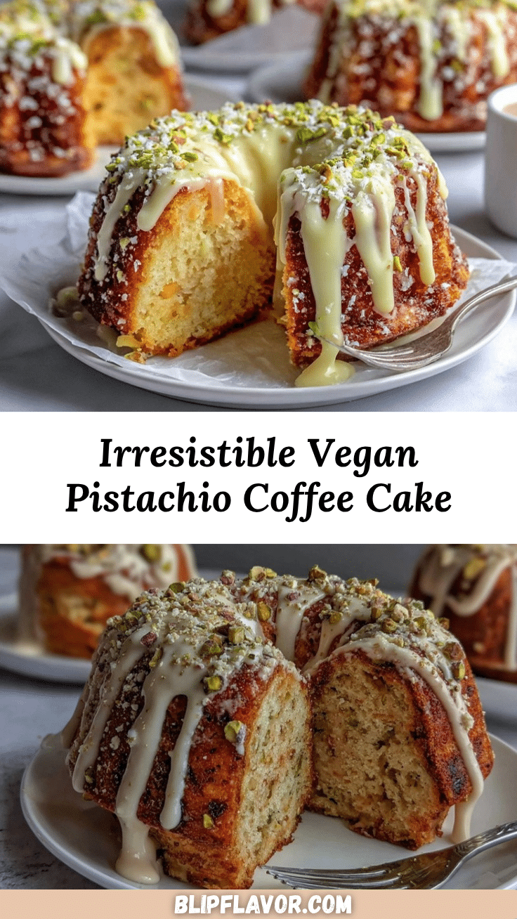 vegan pistachio coffee cake recipe