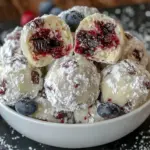 white chocolate blueberry truffles - featured image