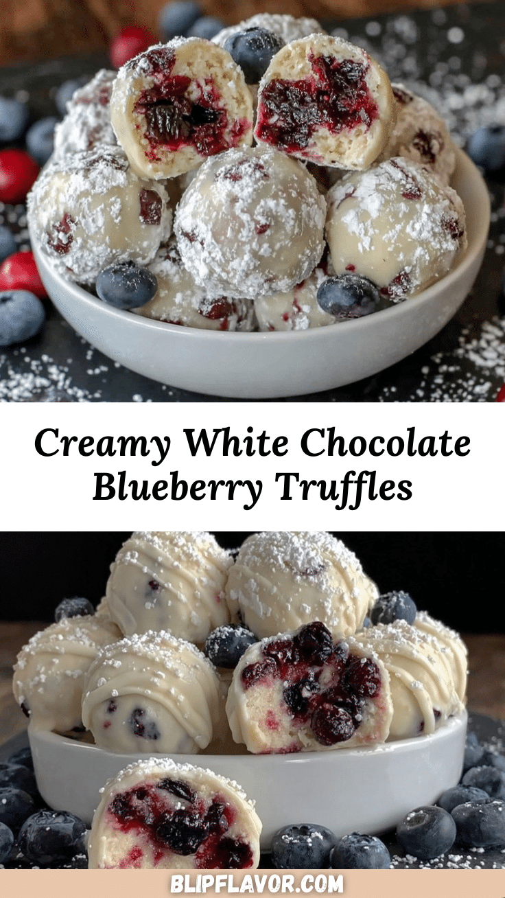 white chocolate blueberry truffles recipe